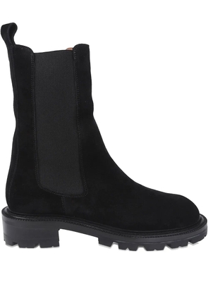 Paris Texas ridged-sole leather boots - Black