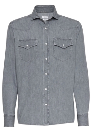 Brunello Cucinelli Western denim shirt - Grey