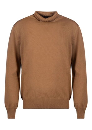 Gran Sasso ribbed turtleneck sweater - Brown