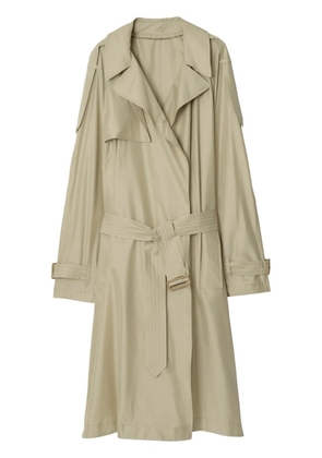 Burberry silk trench coat - Neutrals