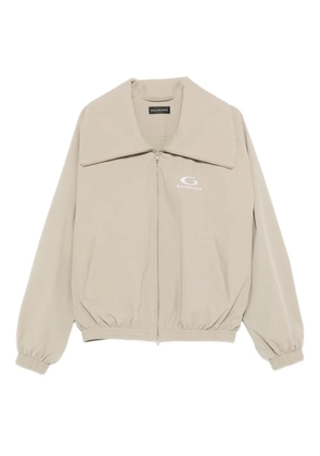 Balenciaga logo zip jacket - Neutrals