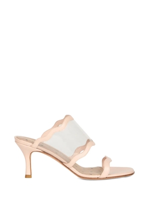 RED(V) scalloped sandals - White