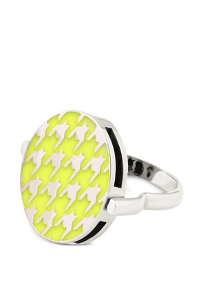 Luta houndstooth-pattern ring - Silver