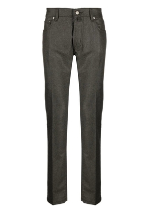 Jacob Cohën Bard slim-cut flannel trousers - Brown