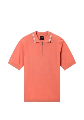 Armani Exchange quarter-zip polo shirt - Orange