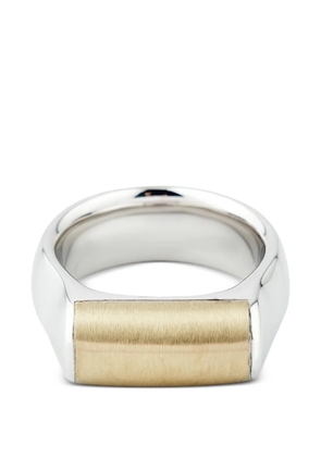 Tom Wood gold insert crest ring - Silver