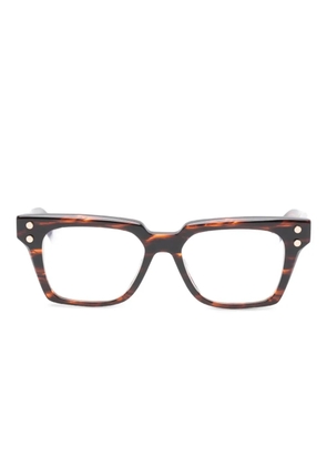 Balmain Eyewear Tempo square textured glasses - Brown