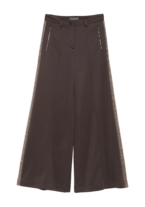 Lorena Antoniazzi zip-detail trousers - Brown