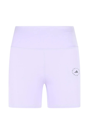 adidas by Stella McCartney high-waist logo-detail shorts - Purple