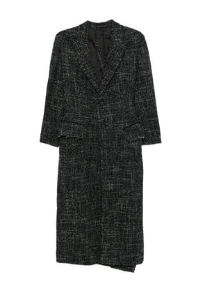 Yohji Yamamoto tweed coat - Black