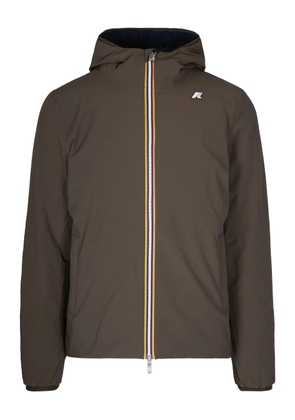 K-Way logo-detail hooded jacket - Brown