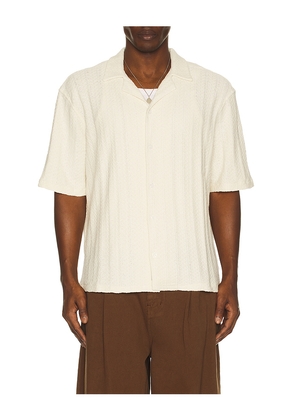 ALLSAINTS Trace Shirt in Cream. Size L. Also in M, S, XL/1X.