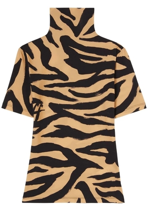 Off-White zebra-print second skin top - Neutrals