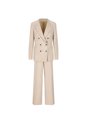 Tagliatore double-breasted pinstripe suit - Neutrals