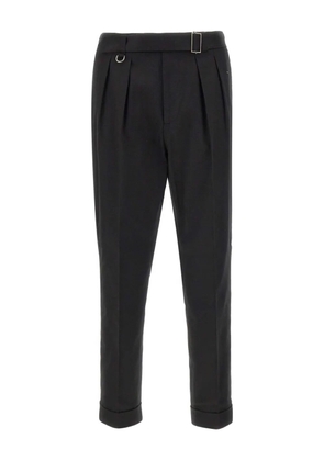 Paolo Pecora pleated belted trousers - Black