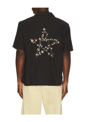 ALLSAINTS Wilder Short sleeve shirt in Black. Size L. Also in M, S, XL/1X.