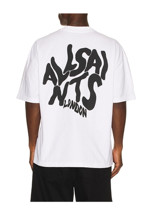 ALLSAINTS Orlando Crew Tee in White. Size L. Also in M, S, XL/1X.