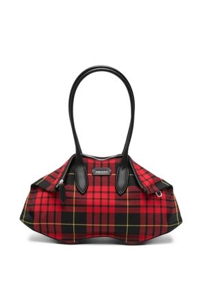 Alexander McQueen Manta tartan shoulder bag - Red