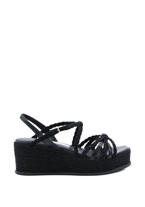 Jimmy Choo Nyra braided platform espadrilles - Black