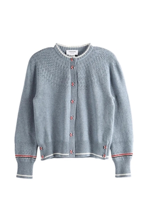 Thom Browne openwork buttoned cardigan - Blue