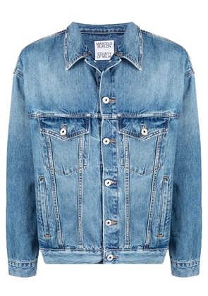 COUNTY OF MILAN logo patch denim jacket - Blue
