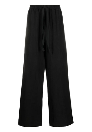 COMMAS mid-rise wid-leg trousers - Black