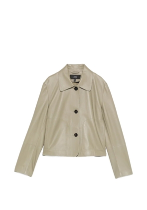 Arma boxy-fit leather jacket - Green