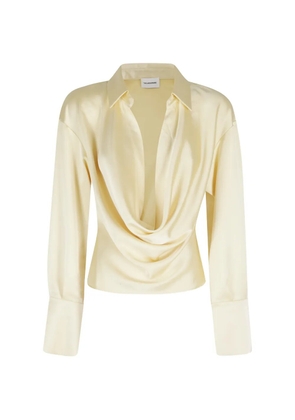 THE ANDAMANE Lilia draped shirt - Neutrals