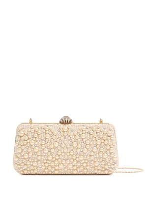 Valentino Garavani Carry Secrets pearls rhinestones clutch bag - Neutrals