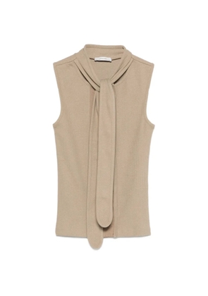 LEMAIRE asymmetrical tie top - Neutrals