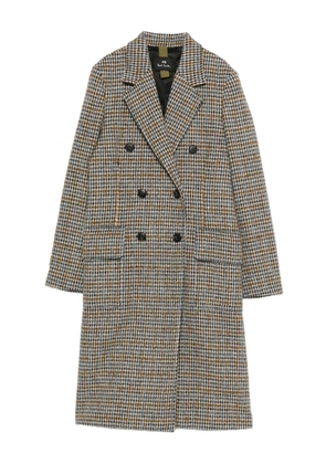 Paul Smith houndstooth coat - Black