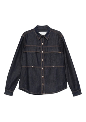 YES LONDON contrast-stitching denim shirt - Blue