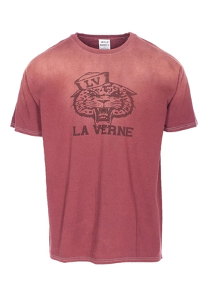 Wild Donkey La Verne printed crew-neck T-shirt - Red