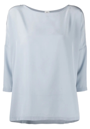 Missoni cropped sleeve silk T-shirt - Blue