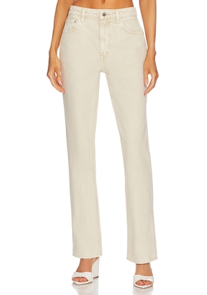 GRLFRND Harlow High Rise Boot with Slit Jeans in Beige. Size 30. Also in 23.