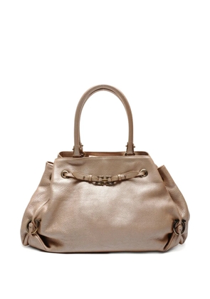 Ferragamo Pre-Owned 2010s Ganchini leather tote bag - Neutrals