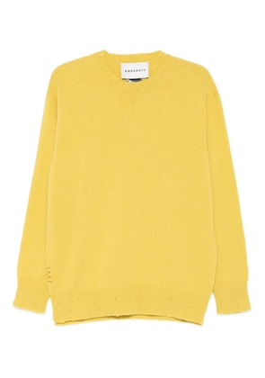 AMARANTO ribbed-trim sweater - Yellow