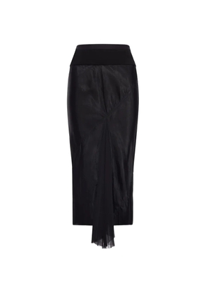 Rick Owens panelled midi skirt - Black