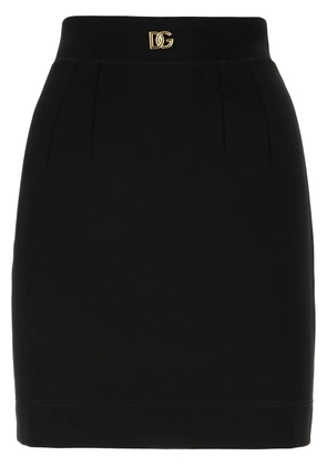 Dolce & Gabbana logo-plaque pencil skirt - Black