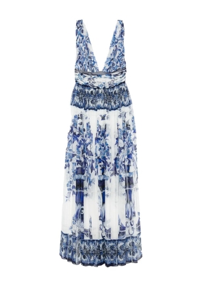 Dolce & Gabbana floral-print dress - Blue
