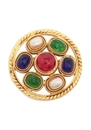 CHANEL Pre-Owned 1990's Gripoix brooch - Gold