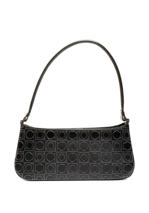 Ferragamo Pre-Owned 2000s Gancini logo-embossed shoulder bag - Black
