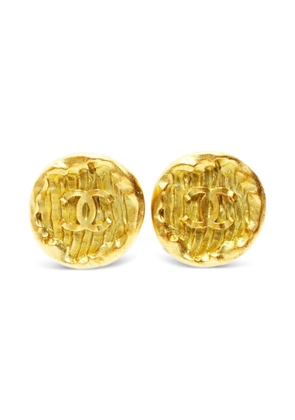 CHANEL Pre-Owned 1995 CC clip-on earrings - Gold