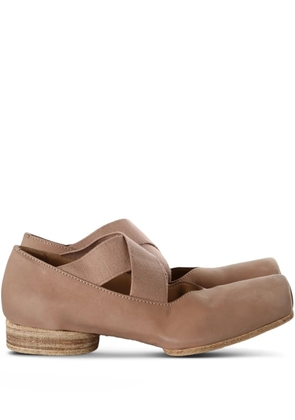 Uma Wang crossover-strap ballet flats - Neutrals