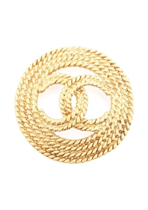 CHANEL Pre-Owned 1993 Interlocking CC brooch - Gold