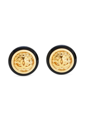 CHANEL Pre-Owned 1954-1985s signature interlocking CC logo clip-on earrings - Gold
