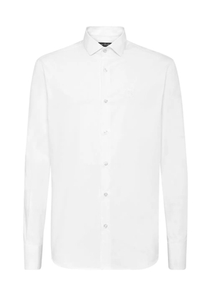 Philipp Plein Hexagon embroidery dress shirt - White