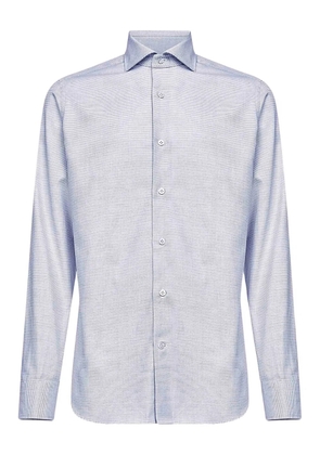 D4.0 buttoned-jacquard shirt - Blue