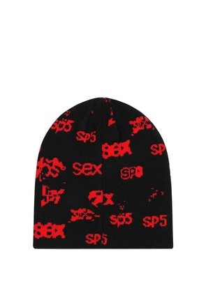 SP5DER Skulley beanie hat - Black