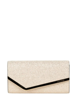 Jimmy Choo Emmie glitter clutch bag - Gold